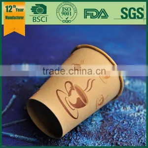 Green Custom Logo Printed Disposable Paper Cup, Kraft Paper Cup,green Kraft Coffee Cups, thumbnail-2