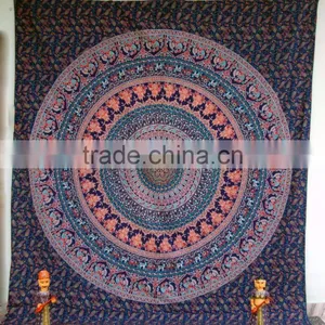 Tapestry Wall Hanging Hippie Elephant Mandala Bedspread Ethnic Throw Art Indian Gift thumbnail-2