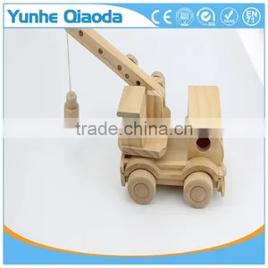 Puzzles Big Crane Car 3D Woodcraft Kit Assemble Paint DIY Toys for Kids Adults the Best Birthday Gift thumbnail-2