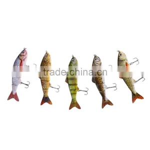 HS007 Minnow Four Sections Artificial Fishing Bait Bionic Lure With Hook thumbnail-6
