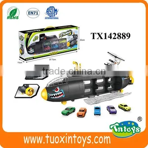 Military Submarine With Free Wheel Car & Plane Vehicles Toy thumbnail-6