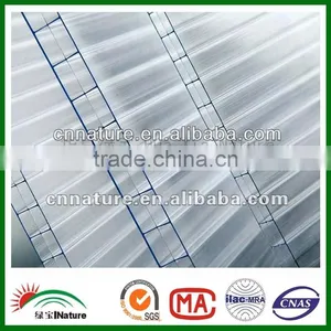 100% Bayer Virgin Materials,with UV Coating Polycarbonate Hollow Sheet thumbnail-1