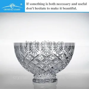 Glass Fish Bowl Flower Vases; Wholesale Round Pressed Glass Bowls Vases thumbnail-1
