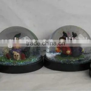 Plastic Water Globe With Custom Halloween Witch Inner thumbnail-1