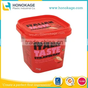 IML Plastic Ice Cream Container Packaging Design,Plastic Empty Ice Cream Tubs With FDA Certificate thumbnail-1