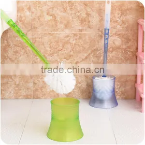 Q096 Family Bathroom Curved Handle Toilet Brush With Holder thumbnail-2