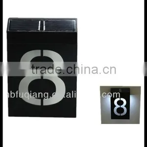FQ-525 New Concise Design Led Address Lights Solar Doorplate With Solar House Numbers Light thumbnail-1