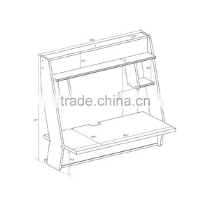 2016 NEW Design Computer Desk Living Room Table Furniture MDF Wooden Cheap Wall Mounted Desk thumbnail-4