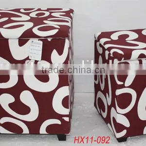 Storage Wooden Ottoman Home Furniture thumbnail-1