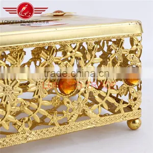 High Quality Acrylic Decorative Gold-coated Tissue Box, Tissue Paper Box, Tissue Storage Box thumbnail-5