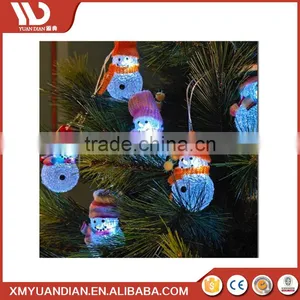 Wholesale Resin Craft Supplies Snowman Ornaments Christmas Outdoor Led String Lights thumbnail-2