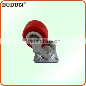 I5002 Red PU Mult-size Swivel Castor thumbnail-1