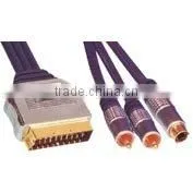 Scart Cable Nickel- Plated Metal Shell. thumbnail-1