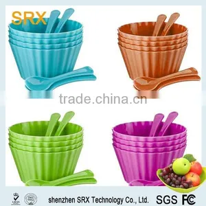 CUSTOM Ice Cream Cups and Spoon Set Bowls Tubs Party BBQ Novelty Pool Party thumbnail-1