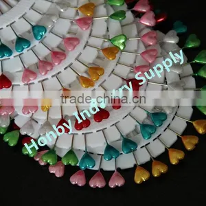 Cute 55mm Heart Shaped Pearl Colors Brooch Hijab Pin thumbnail-1
