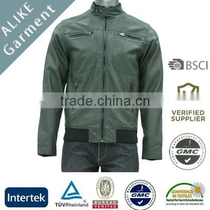 ALIKE Motorcycle Leather Jacket Men Leather Jackets for Men thumbnail-1
