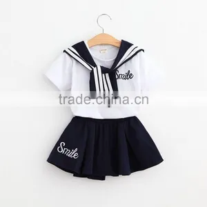Guangzhou Duanding Trading Custom School Wear Uniform Navy Style Smile Letter Suit thumbnail-1