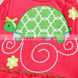 2016 New Products Boutique Clothing Baby Girls Tortoise Summer Set Baby Girls Outfits thumbnail-3