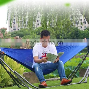 T33 Folded Warm Weather Mesh Fabric Double Portable Camping Hammock thumbnail-3