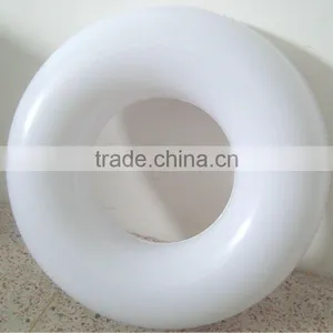 White Plain Color Inflatable Swim Circle thumbnail-1