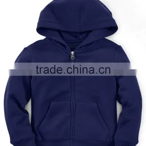 100% Ctn, Fleece, Inside Brush, Children Boys Hooded Jacket With Cangaru Pocket and Metal Zipper thumbnail-1