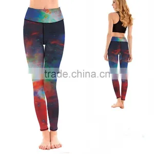 2017 Xiamen Supplier Sexy Yoga Pants Women Custom Sublimation Leggings Sport Pants Running Workout Clothes For Women thumbnail-2