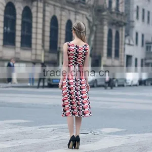 Ladies's Summer Fashion Chiffon Printed Dress in Casual Dress Slim Fit Sleeveless Long Dress Casual Skirt thumbnail-3