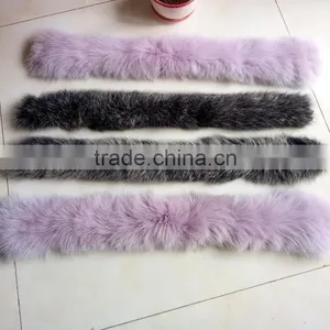 BBG-H-25 Dye Color Large Fox Fur Tail Collar /real Fur Trim for Winter Coat/Parka thumbnail-6