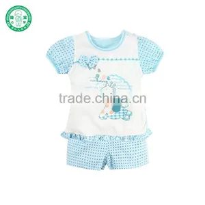 Wholesale New Arrival Unisex Summer Short Sleeve Children Clothing Set Baby Wear thumbnail-1