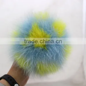 Fashion Luxury Genuine Fox Body Fur Pom Poms Keychain High Quality Bag Charm Accessory Key thumbnail-4