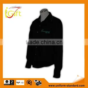 100% Cotton Design China Made Hot Sale Black Women Designer Dress Shirts thumbnail-1