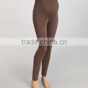 Hot Selling Maternity Trousers With Heather Cocoa Over-Belly Maternity Leggings Pants Women Wear WP80817-7 thumbnail-1