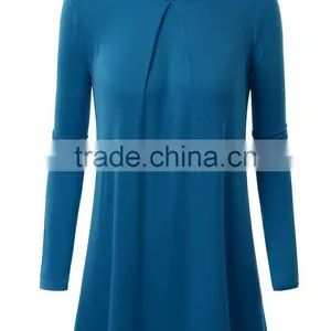 Women's Long Sleeve Plain Blank Solid Color Modal t Shirts Manufacturer in China thumbnail-1