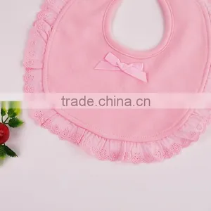 Wholesale 100% Cotton Waterproof Soft Cute Newborn Baby Bib Lace Ruffle Bib thumbnail-3