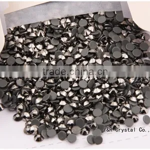 AAA Quality Jet Hematite Hot Fix Strass Drill Rhinestone Czech Hot Fix Rhinestones thumbnail-2