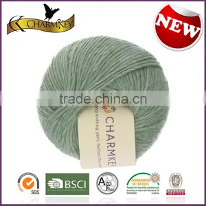 Charmkey Natural Hand Knitting Yarn for Baby 70 Wool 30 Bamboo Blended Yarn thumbnail-2