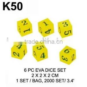 K50 6PC EVA DICE SET thumbnail-1