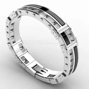 Hip Hop Men's Bike Chain Bracelet Stainless Steel Bracelet thumbnail-1