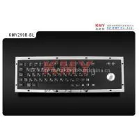IP65 Kiosk Keyboard Metal Keyboard With Black Front Panel and Trackball (KMY299B-BL) thumbnail-1