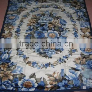 Full Size Knitted Raschel Flowers Printed Blanket thumbnail-1