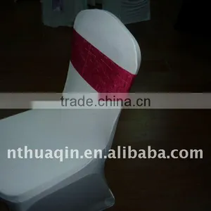 Crinkle Taffeta Sash and Chair Sash for Wedding Chair Cover Chair Sash thumbnail-1