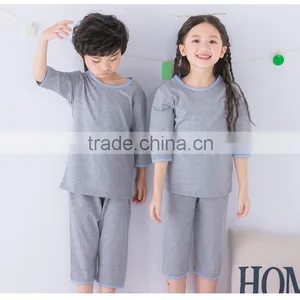 Wholesale Childrens Pajamas Summer Kinds Sleepwear Latest 100%cotton Kids Pajamas thumbnail-2