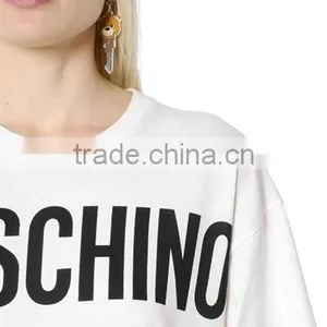 100% Cotton Round Neck T-shirt for Women With Bear Print Pattern thumbnail-2