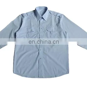 Wholesale High Quality Classical Navy Men Dress Shirt in ShenZhen thumbnail-3