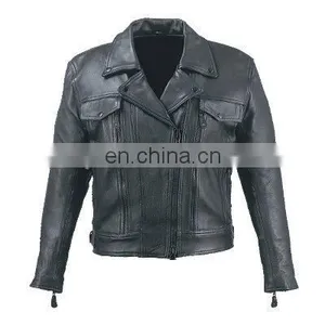 HMB-0288A WOMEN LEATHER JACKETS MOTORBIKE BIKER FASHION COATS thumbnail-1