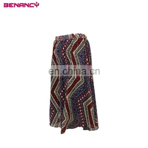 Plisse Chiffon Zigzag Print Crepe Skirt Pleated Skirt Guangzhou thumbnail-4
