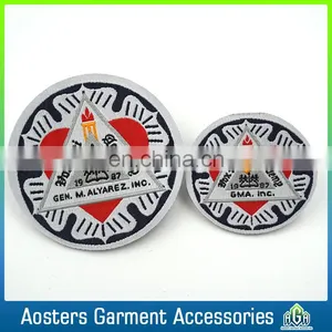 Custom Round Designs Woven Badge for Clothing thumbnail-2