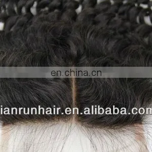 Super 4"*4" Filipino Raw Indian Deep Wave Deep Curl Remy Human Hair Weave With Middle Part Lace Closure thumbnail-5
