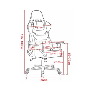 ZX-1016Z High Back With Headrest Devil Style Modern Gamng Racing Chair thumbnail-3
