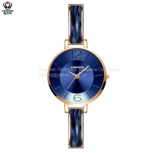 XINBOQIN Supplier Create Your Own Original Brand Fashion Cheap 3ATM Water Resistant Acetate Lady Watch thumbnail-4